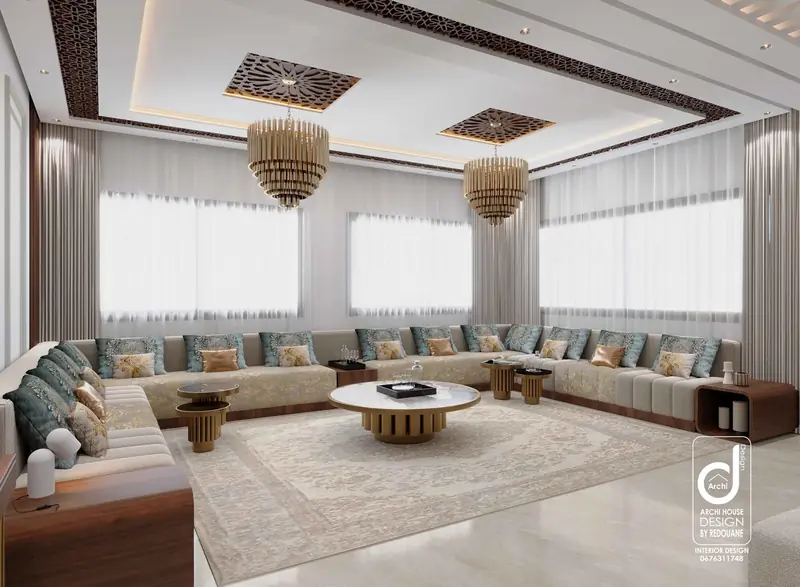 Decorated Moroccan lounge